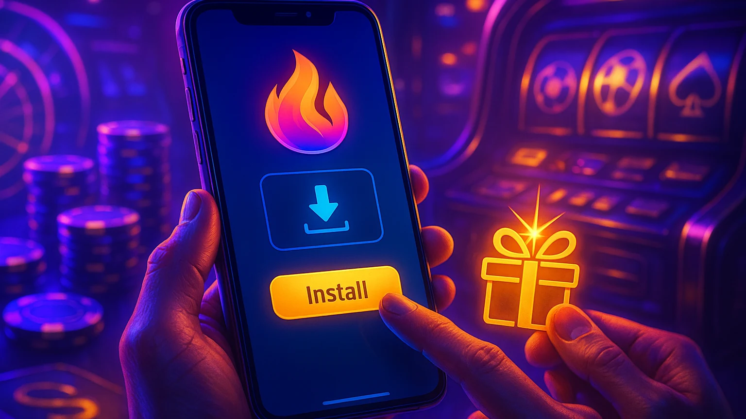 Installing the LV666 Android app from the APK file on a smartphone