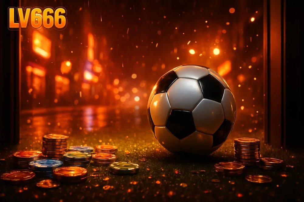 LV666 betting โ football on floodlit grass beyond neon doorway LV666 betting โ football on floodlit grass beyond neon doorway