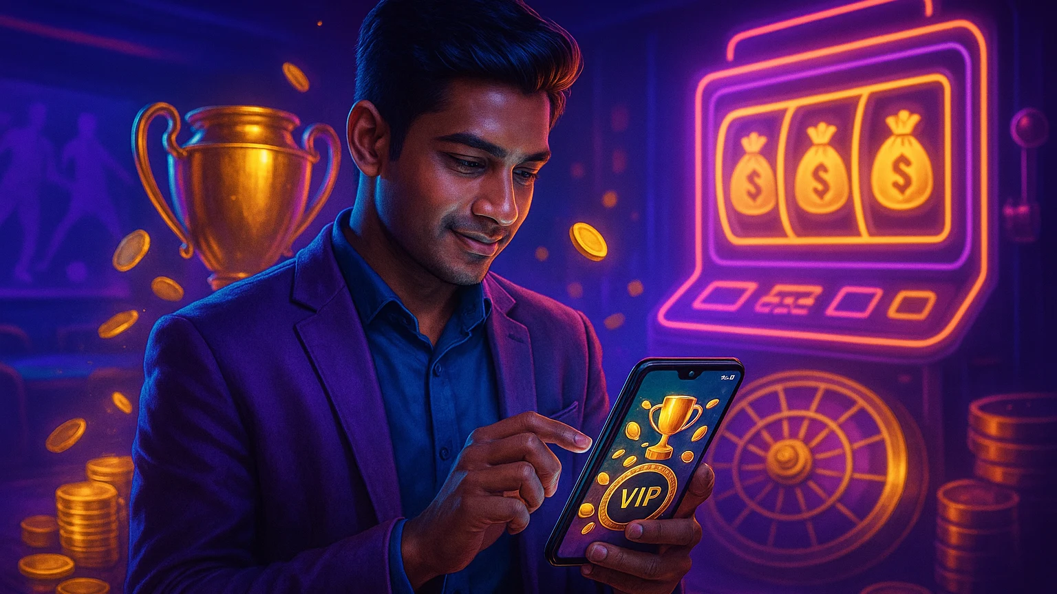 Player viewing LV666 VIP rewards and cashback on a smartphone